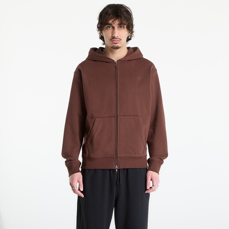 Mikina New Balance Athletics French Terry Full Zip Pumpernickel