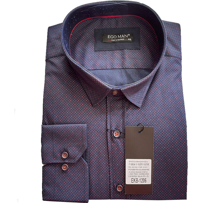 EGO MAN košile pánská EKB-1206 regular fit nadměrná velikost