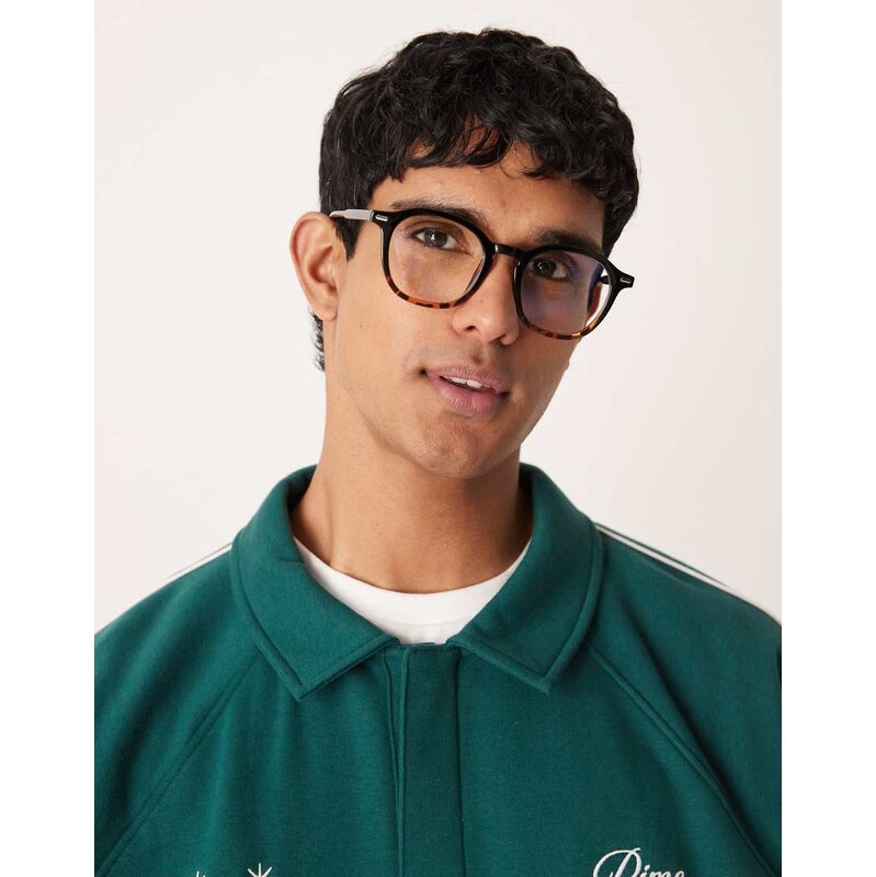 ASOS DESIGN round sunglasses in ombre tortoise shell with clear