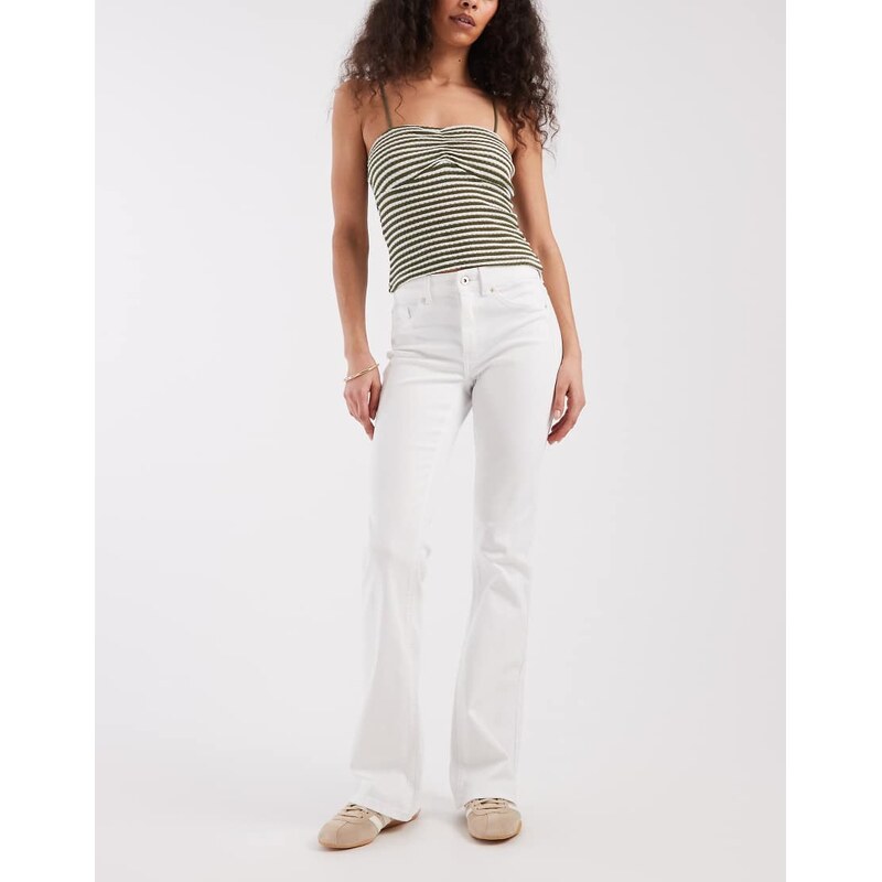 ONLY Blush high waist flared jeans in white