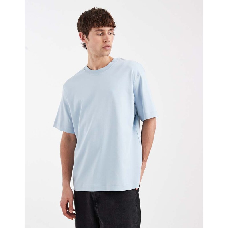 Jack & Jones 200gsm heavyweight oversized t-shirt in light blue