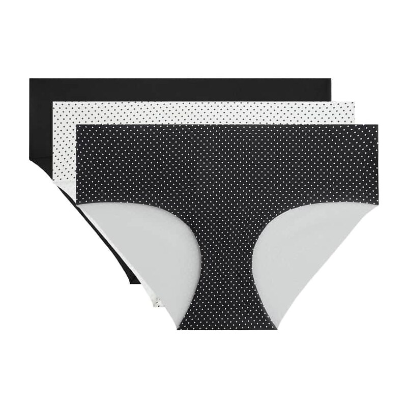 OYSHO 3 polyamide blend invisible hipster briefs in black 113044035
