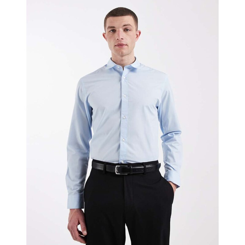 Jack & Jones slim fit smart shirt in blue