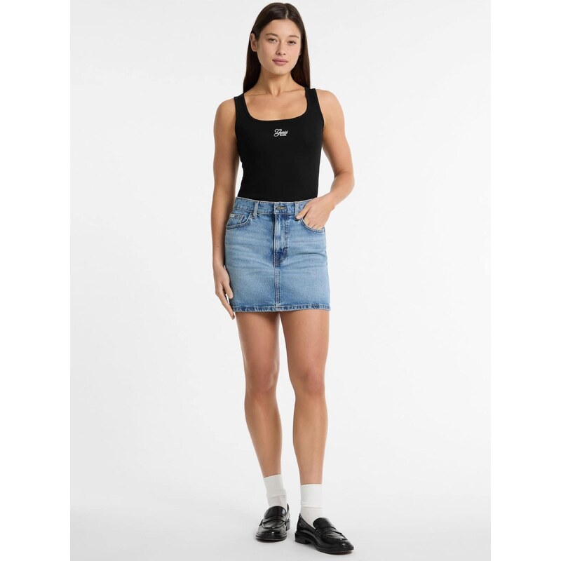 GUESS JEANS Sukně modrá džínovina