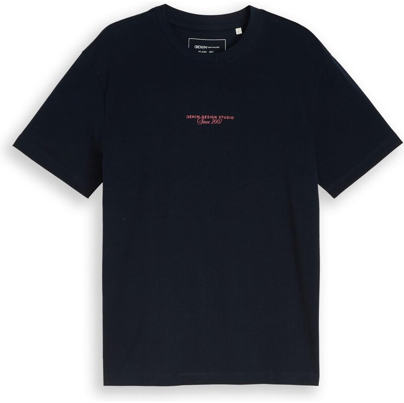 TOM TAILOR DENIM Tričko marine modrá / pink
