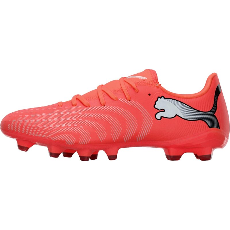 PUMA Kopačky Future 9 Play stříbrně šedá / oranžově červená /