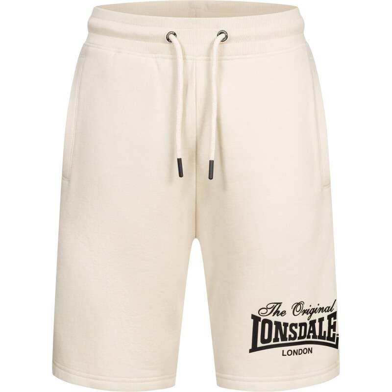 LONSDALE Sportovní kalhoty Hulton světle béžová / černá