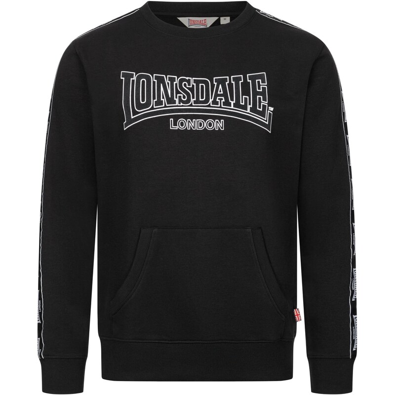 LONSDALE Mikina Kirklinton světlemodrá / černá / bílá