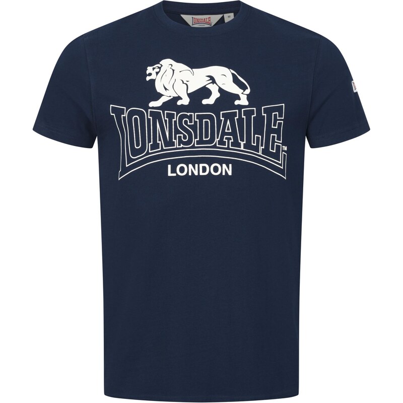 LONSDALE Tričko Hazelhurst námořnická modř / bílá