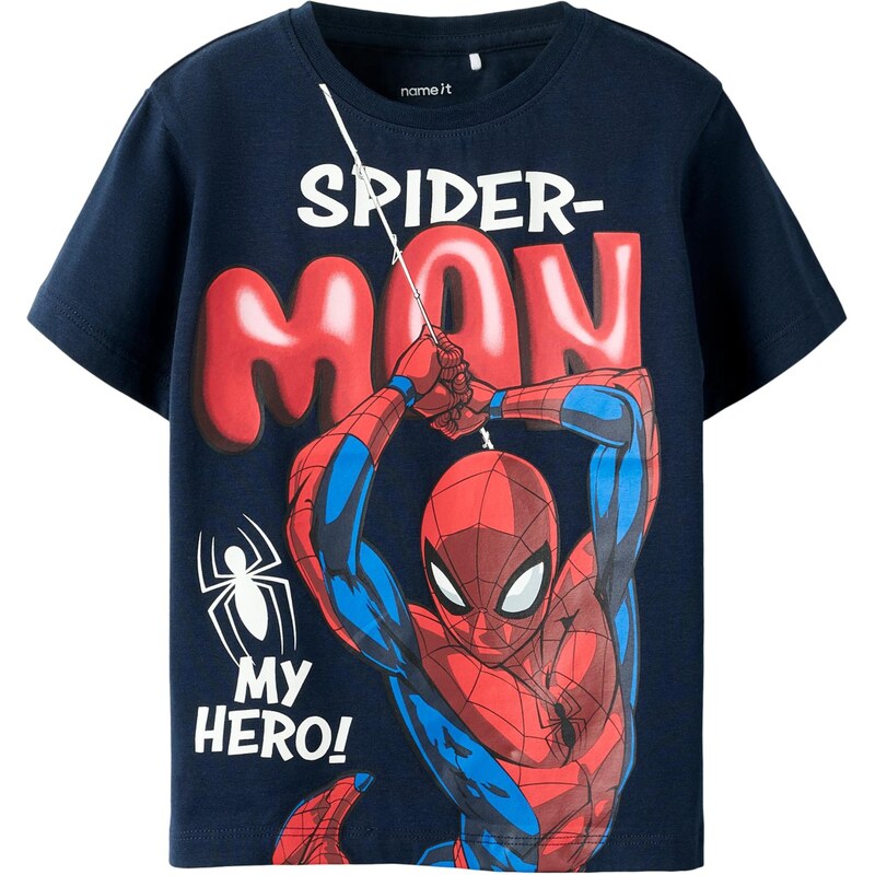 NAME IT Tričko NMMMarvin Spider modrá / námořnická modř /