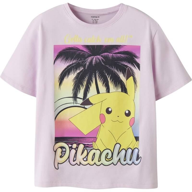NAME IT Tričko NKFMuba Pokemon žlutá / šeříková / fuchsiová /