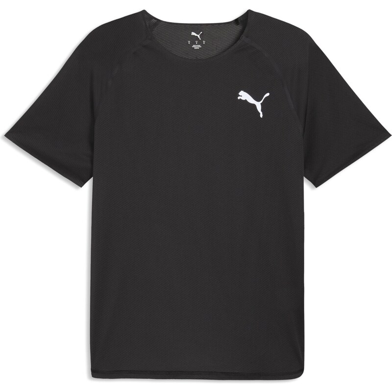 PUMA Funkční tričko Lightspeed černá / bílá