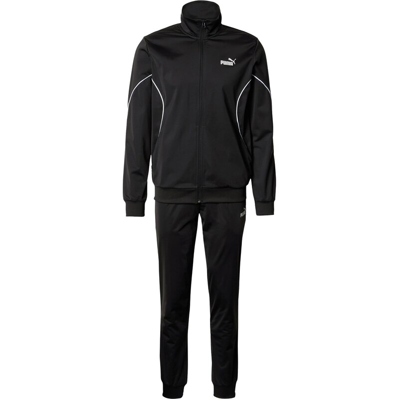 PUMA Tepláková souprava Poly Piping černá / bílá