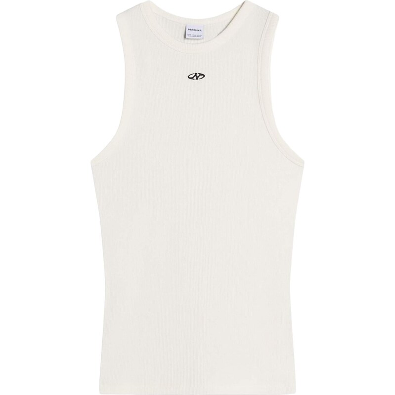 Bershka Tričko bílá