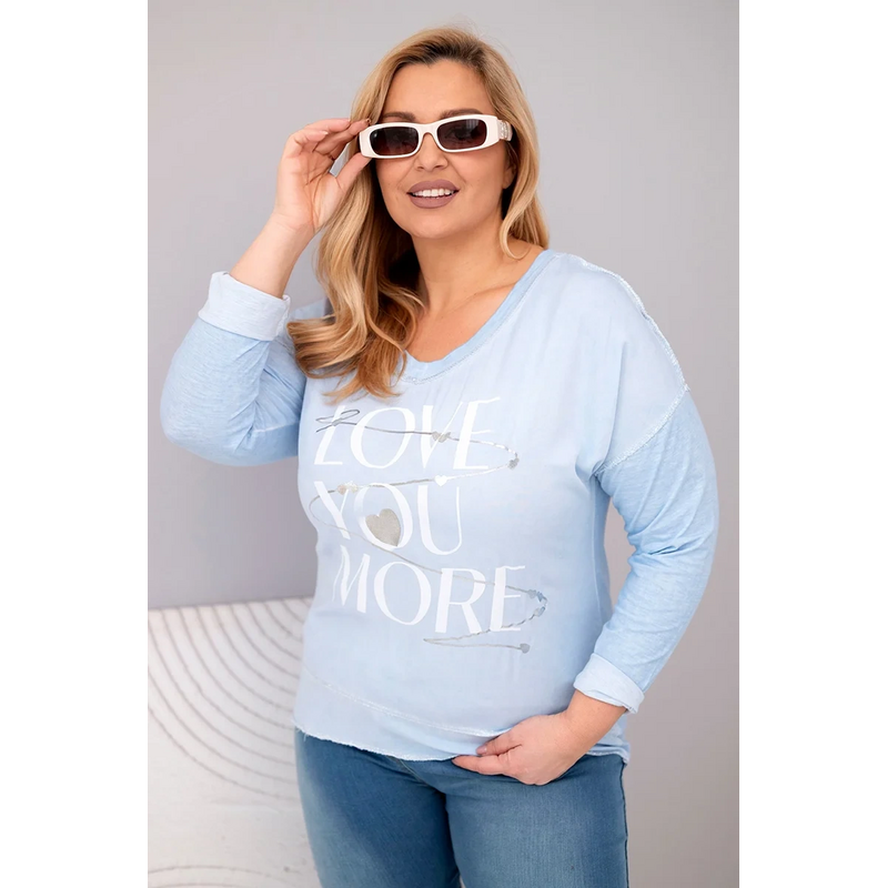Kesi Dámské tričko Plus Size Love You More ART31003