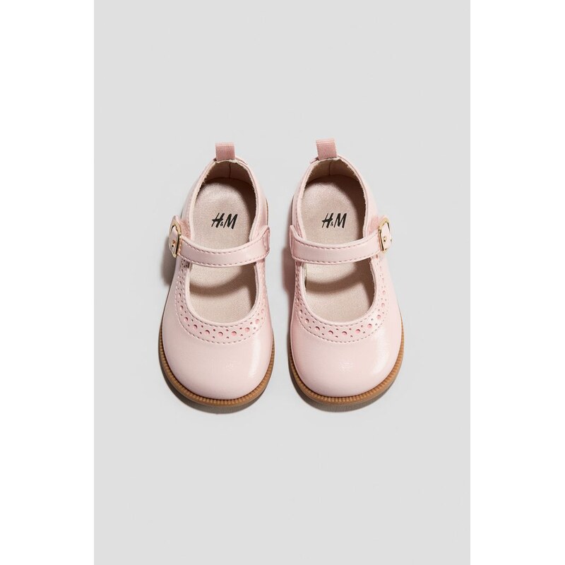 H&M - Střevíčky Mary Jane - Světle Růžová