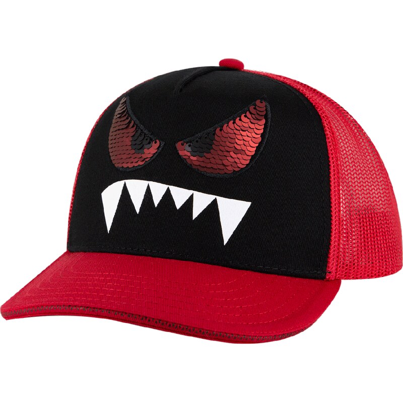 Skechers Monster Eyes Trucker Hat v Cervená