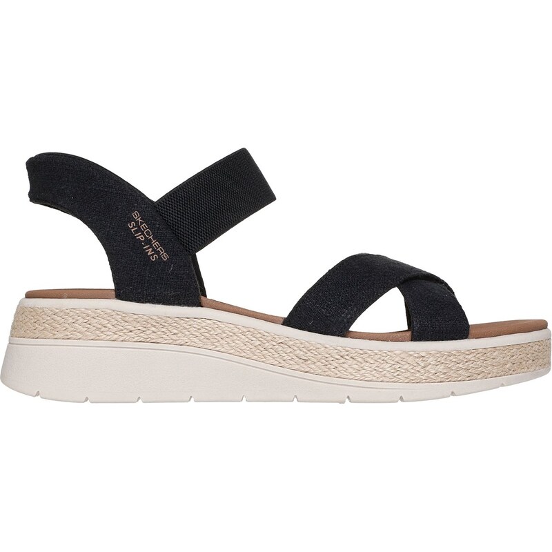 Skechers Ženy Slip-ins: BOBS Sun Ray - Bright Take Shoes v Černá