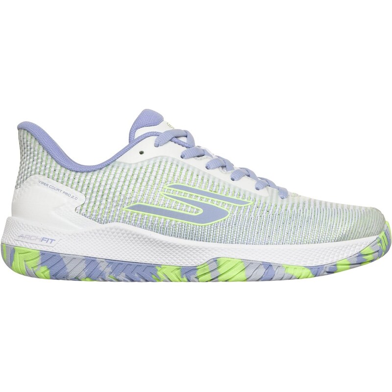 Skechers Ženy Viper Court Pro 2.0 Shoes v Bílá/Fialová, Velikost