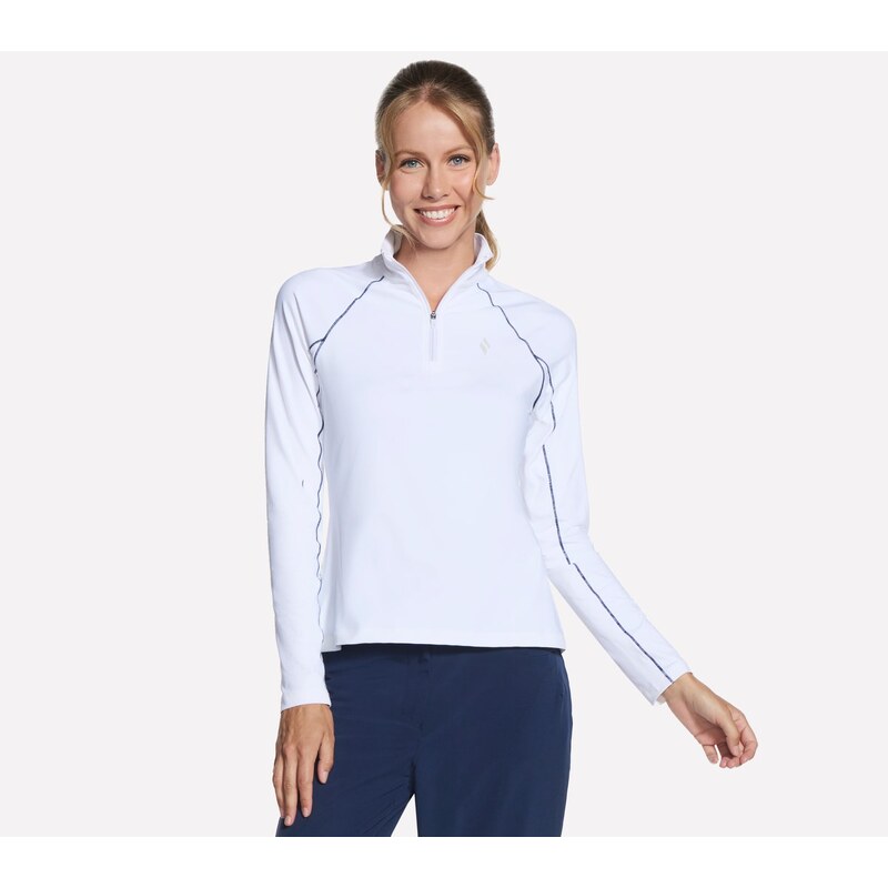 Skechers Ženy Fairway Long Sleeve 1/4 Zip v Bílý, Velikost XS 113048239
