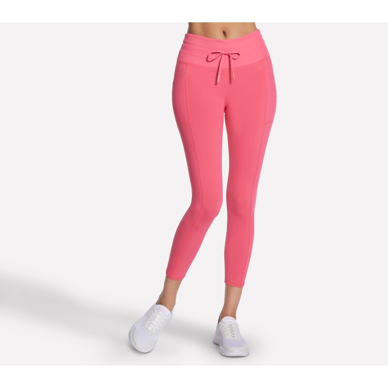 Skechers Ženy GO WALK Rib Mix High Waisted 7/8 legíny v Sedohnedá 113048504