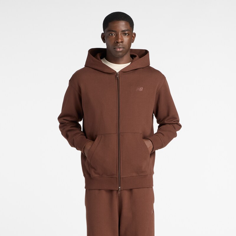 Pánská mikina New Balance MJ53506ABJ – hnědý