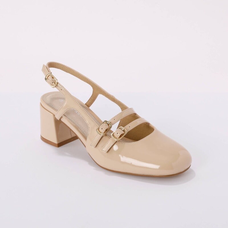 Blancheporte Slingback polobotky krémová 113053865