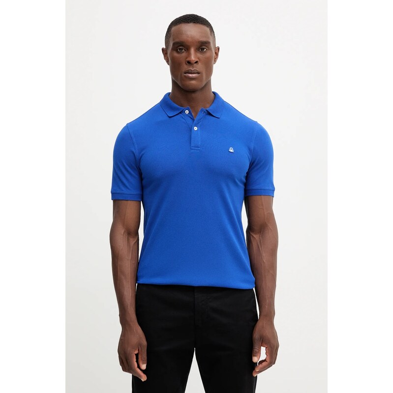United Colors of Benetton polo pánské bavlněné s elastanem