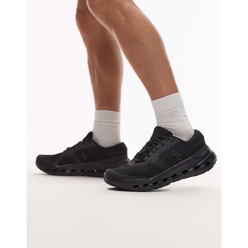 ON Cloudrunner 3 running trainers in triple black