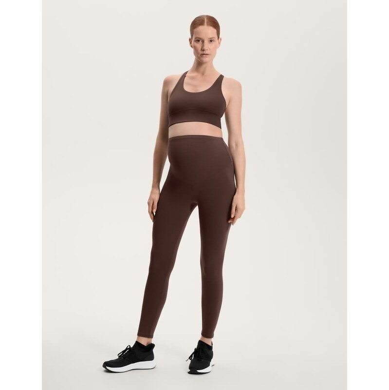 OYSHO Comfortlux 65cm maternity leggings in dark brown