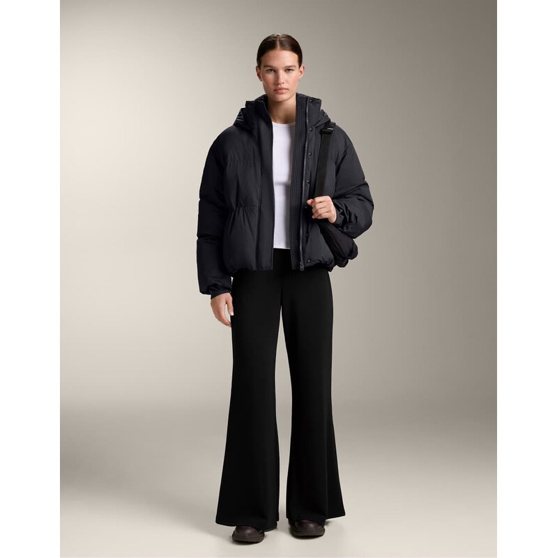 OYSHO Flare trousers with soft-touch modal in black 113062612