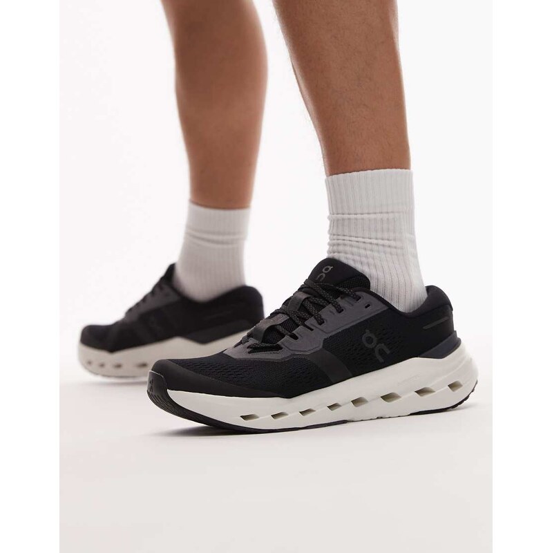 ON Cloudrunner 3 running trainers in black and white