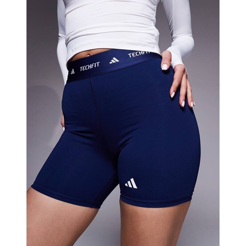adidas performance adidas Training TechFit booty shorts in navy