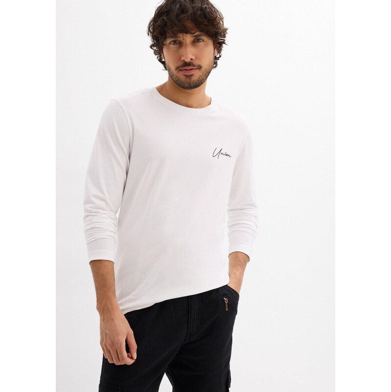 bonprix Tričko s dlouhým rukávem, z organické bavlny, Slim Fit