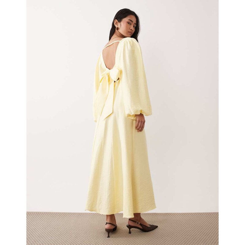 Nobodys Child Keya occasion bow detail open back midi dress in