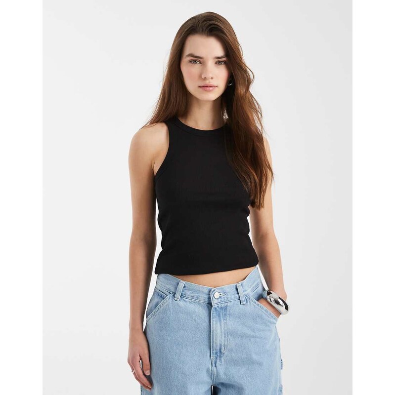 New Look racer vest in black