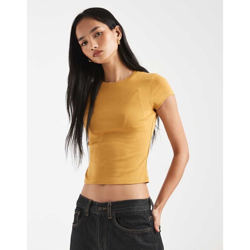 New Look baby tee in dark yellow 113070548