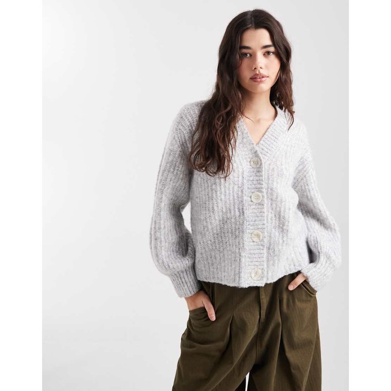 New Look chunky cardigan in grey