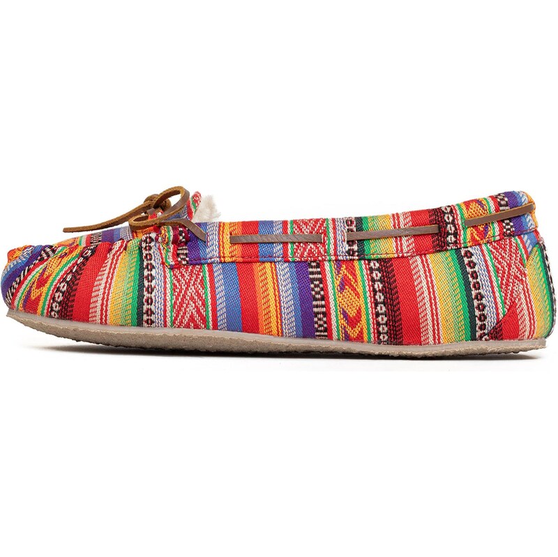 Minnetonka Pantofle Cally modrá / žlutá / fialová / červená 113075230