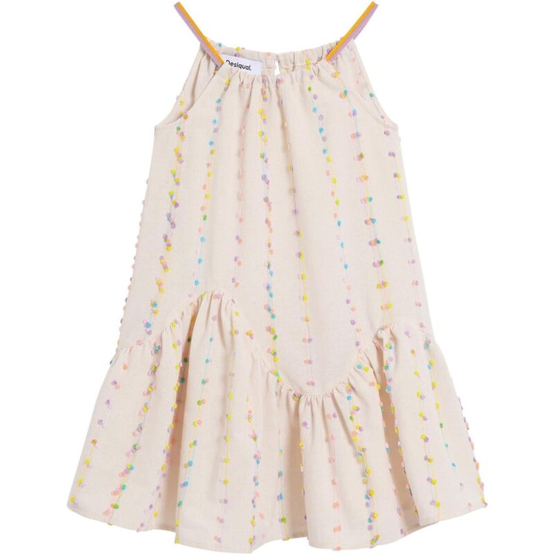 Desigual Šaty azurová / oranžová / offwhite