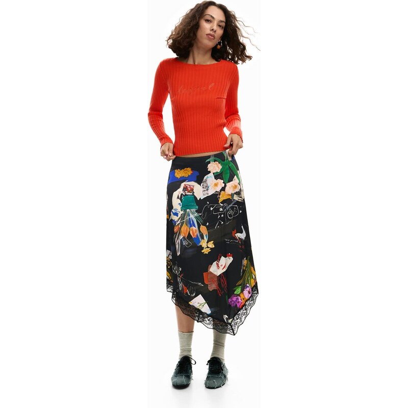 Desigual Sukně mix barev / černá