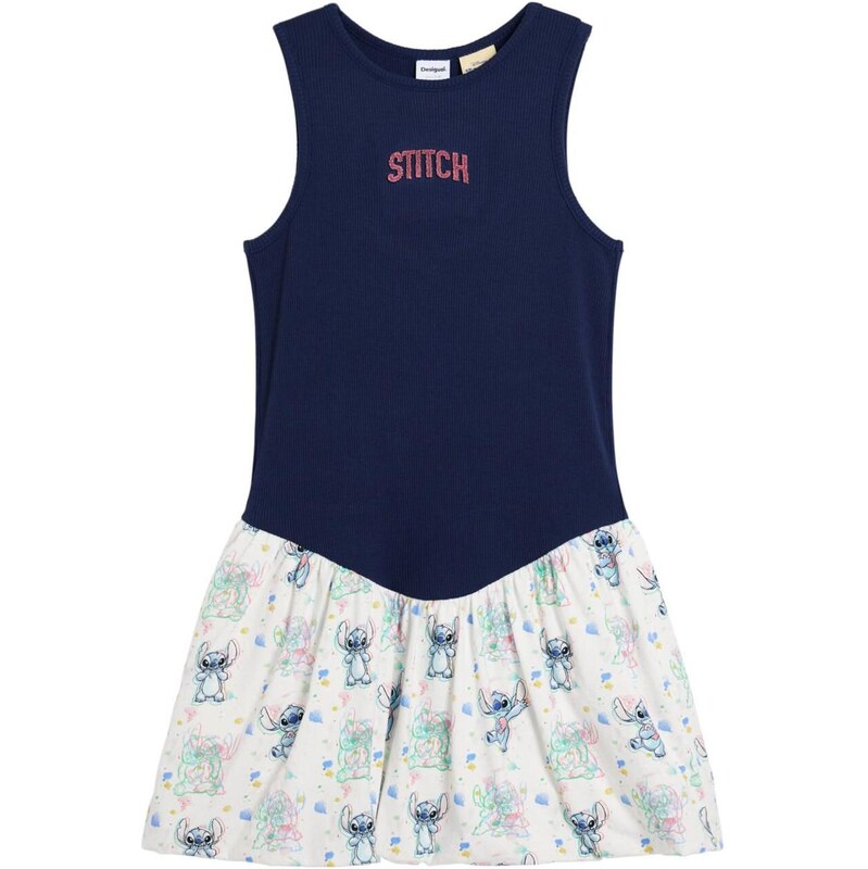 Desigual Šaty Stitch námořnická modř / smaragdová / magenta /