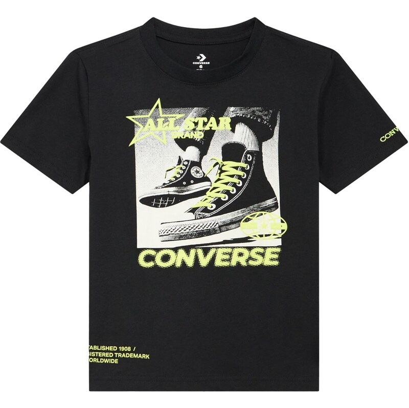 CONVERSE Tričko PHOTO REAL CNV SNKR citronová / černá / bílá