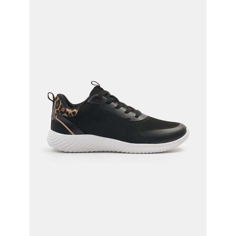 Sinsay - Tenisky s leopardím detailem - černá 113076569