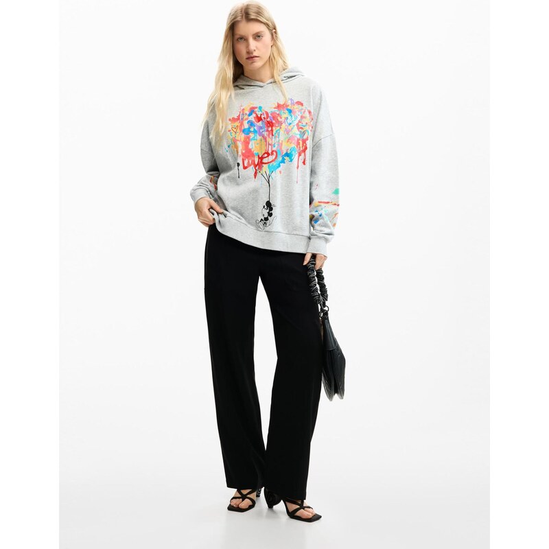 Desigual Mikina 'Mickey Mouse' světle šedá / mix barev