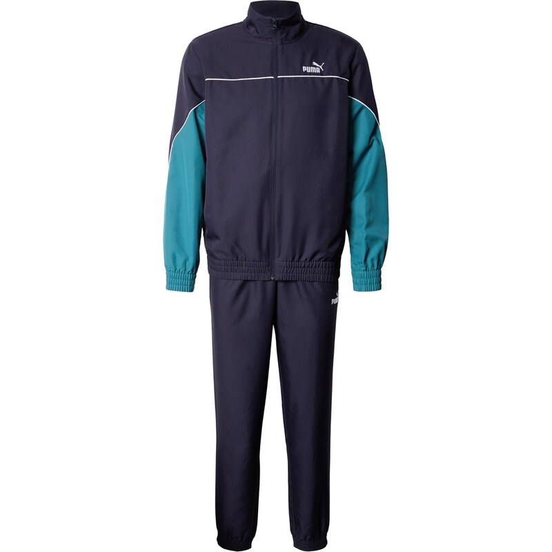 PUMA Tepláková souprava námořnická modř / smaragdová / bílá
