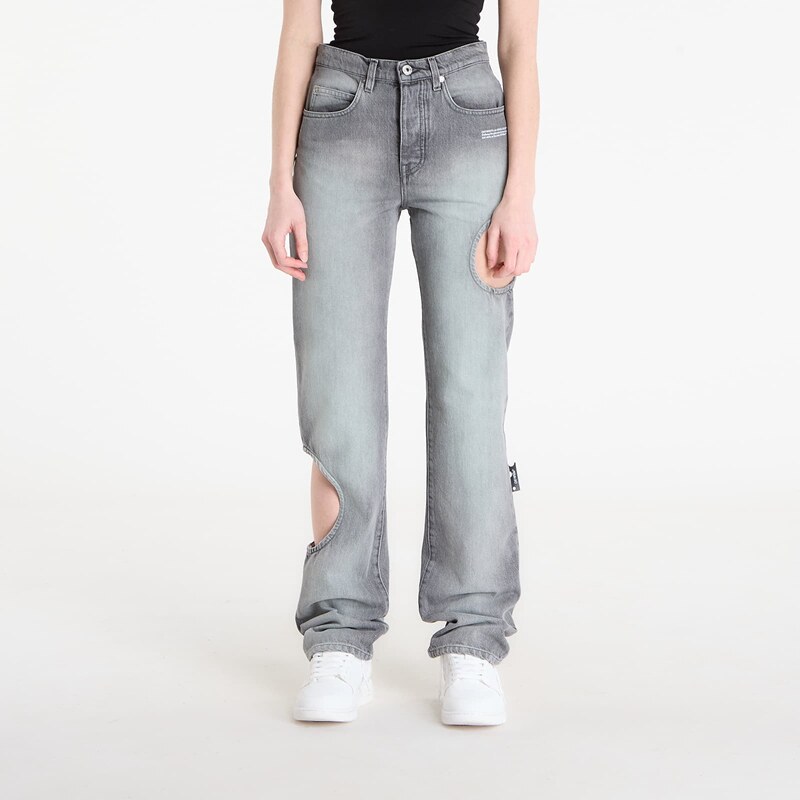 Džíny Off-White Spray New Meteor Denim Pants Grey Mint/ White 26 113280184