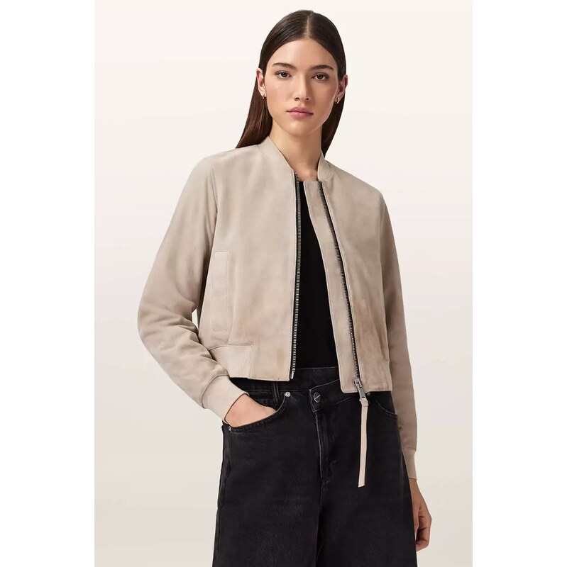 AllSaints bomber dámský semišový ORTEN