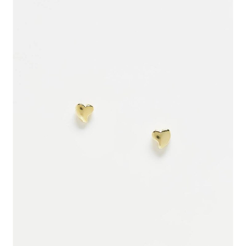 Kingsley Ryan mini heart stud earrings in gold plated 113089138