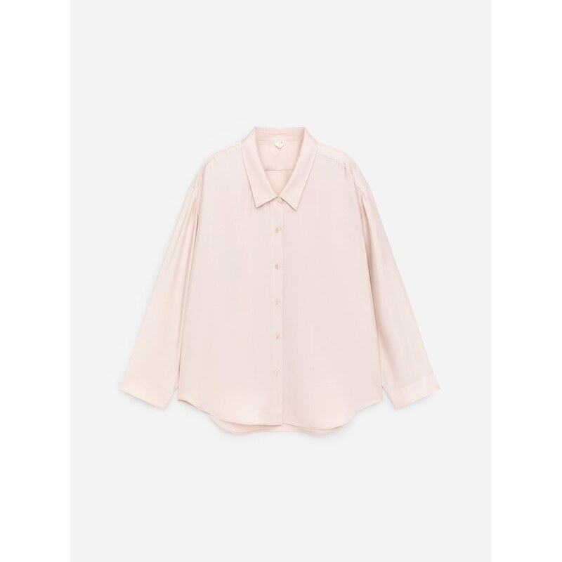 H&M - Hedvábná košile z kepru - béžová 113088560